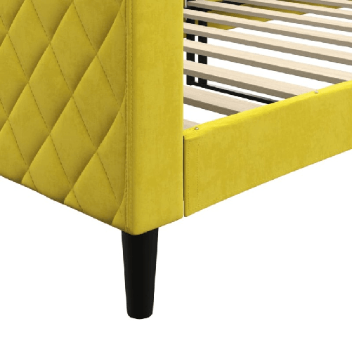 vidaXL Letto da Giorno Giallo 90x200 cm in Velluto
