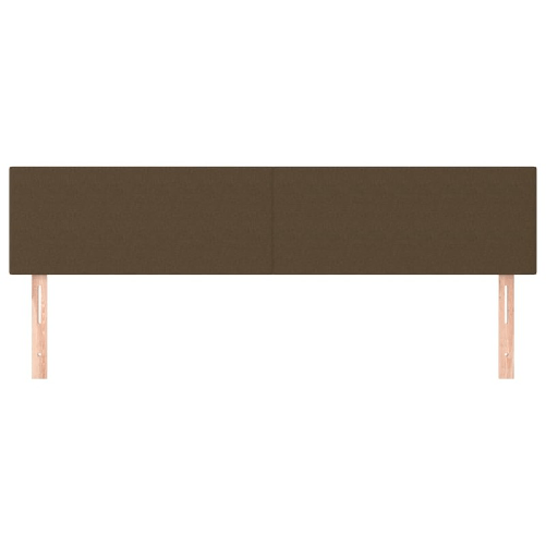 Testiera 2 pz Marrone Scuro 100x5x78/88 cm in Tessuto