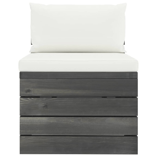 vidaXL Set Divani da Giardino su Pallet 2 pz con Cuscini Massello Pino