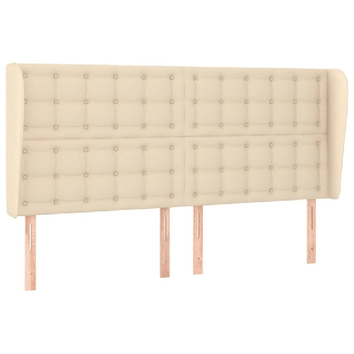 Testiera ad Orecchio Crema 183x23x118/128 cm in Tessuto