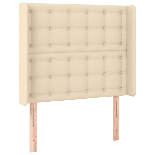 vidaXL Giroletto a Molle con Materasso Crema 90x200 cm inTessuto