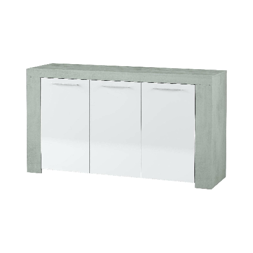 Dmora Credenza Dalbiera, Madia moderna a 3 ante, Buffet da soggiorno, Mobile porta TV
