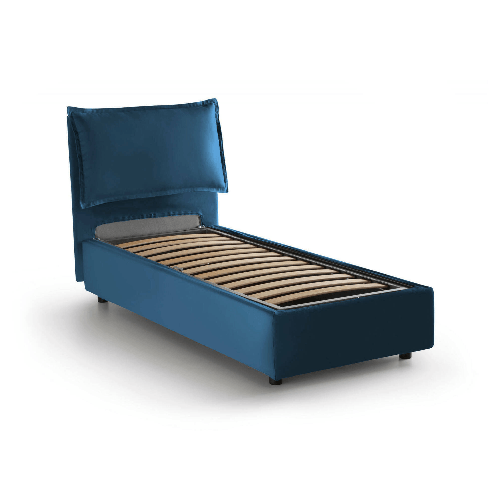 Talamo Italia Letto singolo Dmosco, Letto contenitore con rivestimento in tessuto