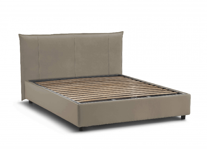 Talamo Italia Letto matrimoniale Dmerten, Letto contenitore con rivestimento in tessuto