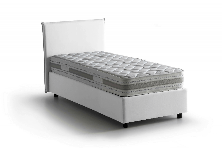 Talamo Italia Letto singolo Dbaston, Letto contenitore con rivestimento in tessuto