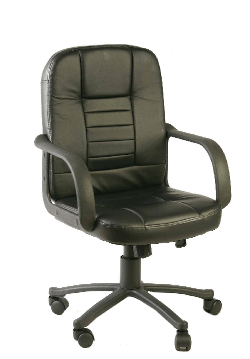 Dmora Sedia da ufficio Dmelar, Poltrona direzionale con braccioli, Sedia ergonomica da ufficio