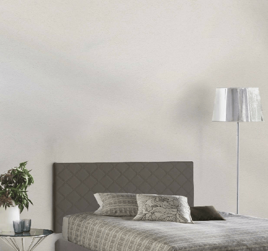 Talamo Italia Letto piazza e mezza Dbernab, Testata in ecopelle a muro, 100% Made in Italy