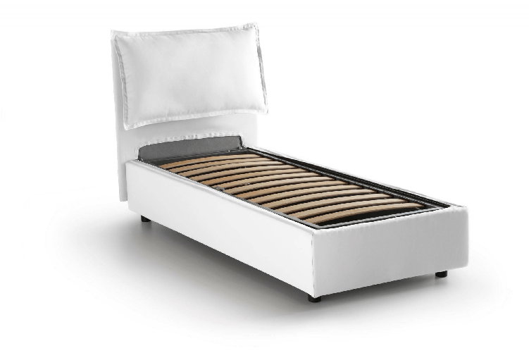 Talamo Italia Letto singolo Dgjyl, Letto contenitore con rivestimento in tessuto
