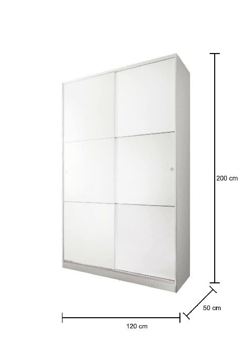 Dmora Guardaroba Dnoce, Armadio per camera da letto a 2 ante scorrevoli