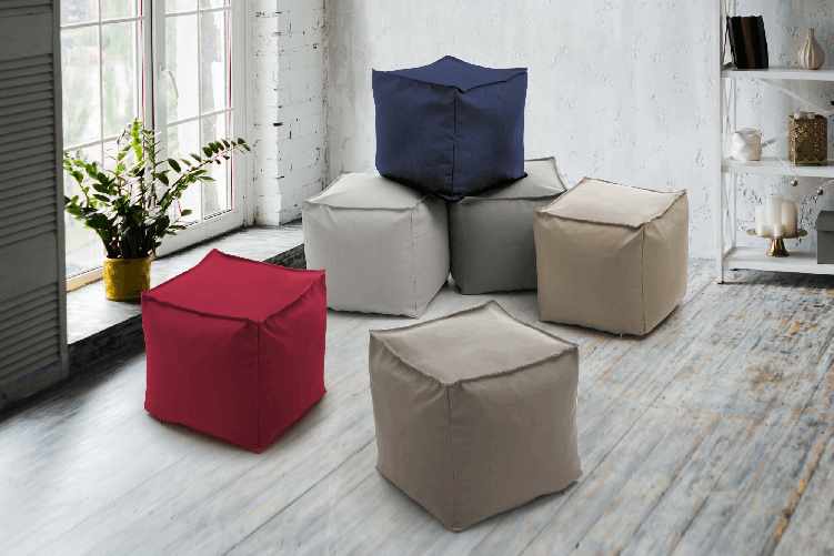 Talamo Italia Pouf Dabbey, Pouf multifunzione, 100% Made in Italy