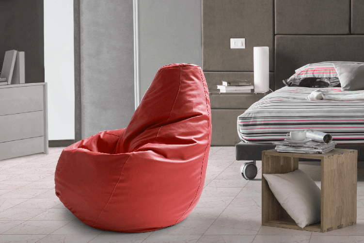 Talamo Italia Pouf Dabbew, Pouf a sacco, 100% Made in Italy, Poltrona a sacco in ecopelle