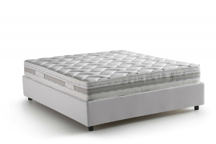 Talamo Italia Letto matrimoniale Dcimin, Letto contenitore con rivestimento in ecopelle