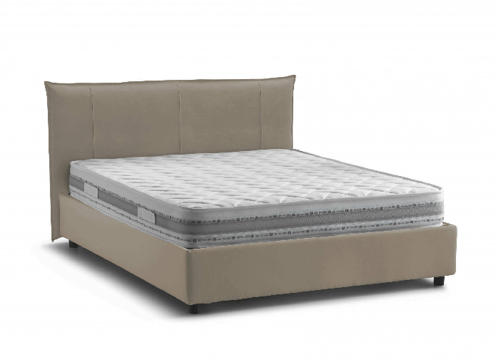 Talamo Italia Letto matrimoniale Ddaiv, Letto contenitore con rivestimento in tessuto