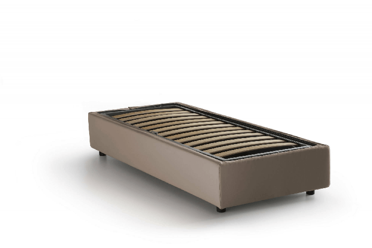 Talamo Italia Letto singolo Dcassan, Letto contenitore con rivestimento in tessuto