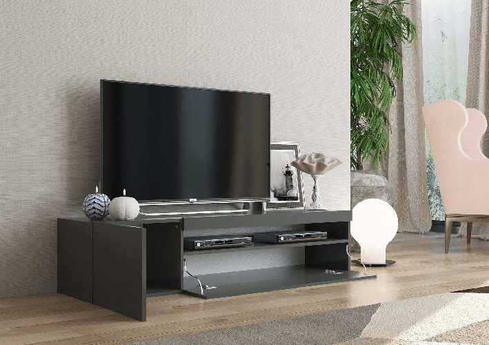 Dmora Mobile porta TV Dmontu, Credenza bassa da soggiorno, Base porta TV, 100% Made in Italy
