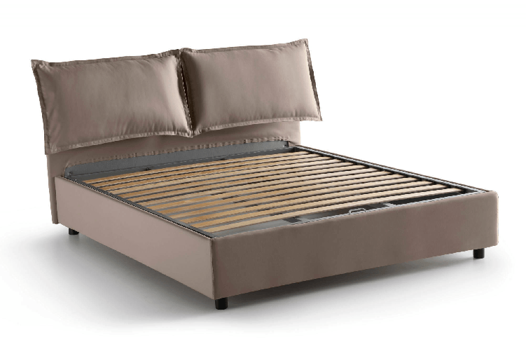 Talamo Italia Letto matrimoniale Daam, Letto contenitore con rivestimento in tessuto