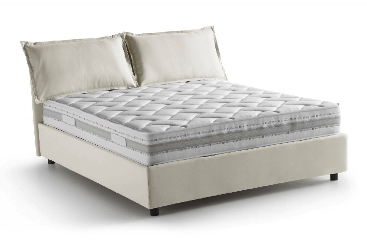 Talamo Italia Letto matrimoniale Dmelott, Letto contenitore con rivestimento in tessuto