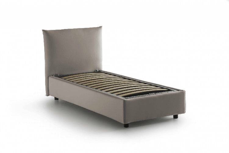 Talamo Italia Letto singolo Dguagn, Letto contenitore con rivestimento in tessuto