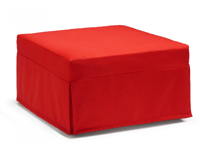 Talamo Italia Letto pieghevole Dabay, Pouf trasformabile in letto singolo, 100% Made in Italy