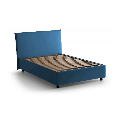 Talamo Italia Letto piazza e mezza Dpalear, Letto contenitore con rivestimento in tessuto