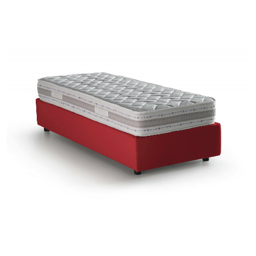 Talamo Italia Letto singolo Dcassan, Letto contenitore con rivestimento in tessuto