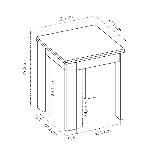 Dmora Tavolo allungabile Dbli, Consolle estensibile multiposizione