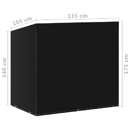 vidaXL Teli di Copertura per Dondolo 2 pz 6 Occhielli 135x105x175 cm