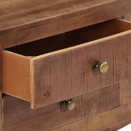 vidaXL Mobile Porta TV 110x30x40 cm in Legno di Mango Grezzo