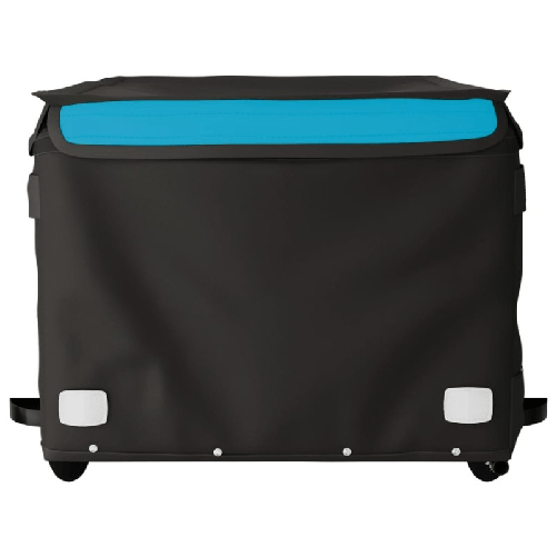 vidaXL Rimorchio da Bici da Carico Nero e Blu 45 kg in Ferro