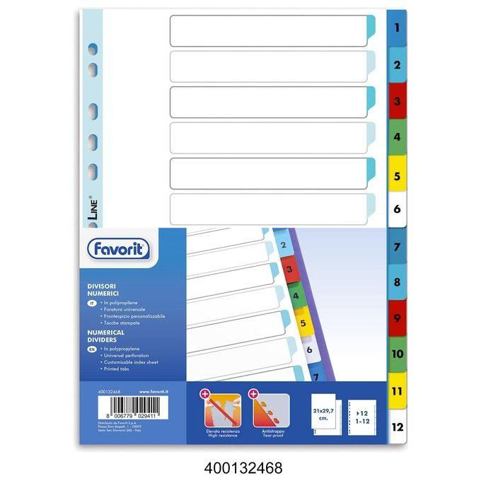 Favorit 400132468 divisore Polipropilene (PP) Multicolore 25 pz