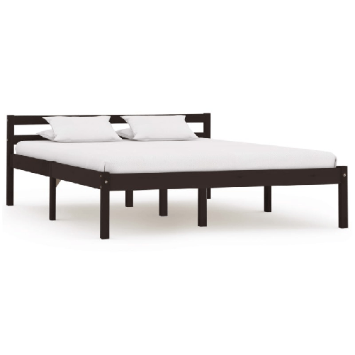vidaXL Giroletto Marrone Scuro in Legno Massello di Pino 120x200 cm