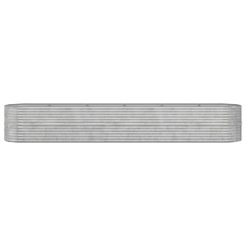 vidaXL Letto Giardino Acciaio Verniciato a Polvere 440x80x68cm Argento