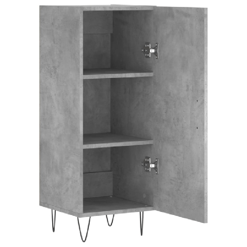 vidaXL Credenza Grigio Cemento 34,5x34x90 cm in Legno Multistrato