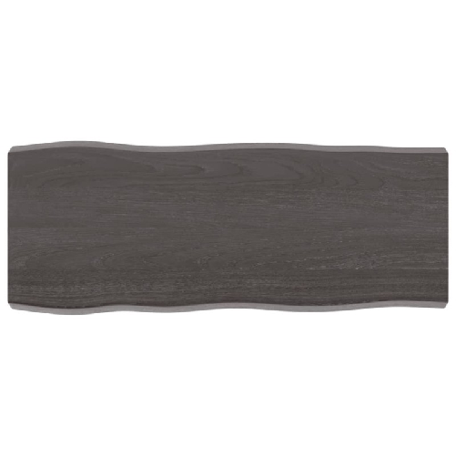 vidaXL Piano Tavolo Grigio Scuro 100x40x6 cm in Rovere Non Trattato