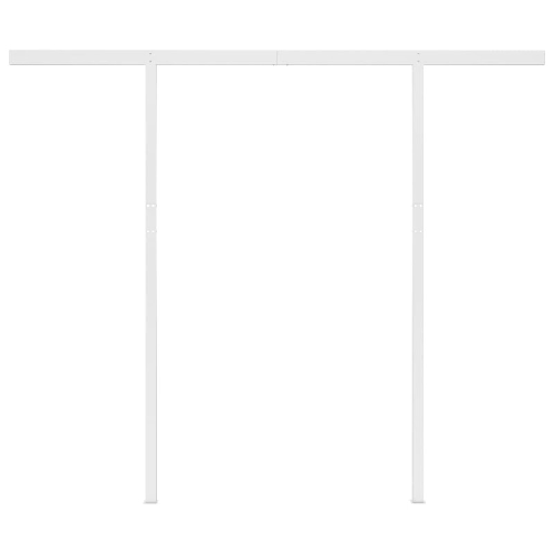 Tenda da Sole Retrattile Automatica con Pali 3,5x2,5 m Crema