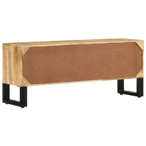 vidaXL Mobile Porta TV 110x30x45 cm in Legno Massello di Mango Grezzo