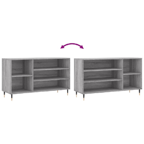 vidaXL Scarpiera Grigio Sonoma 102x36x60 cm in Legno ingegnerizzato