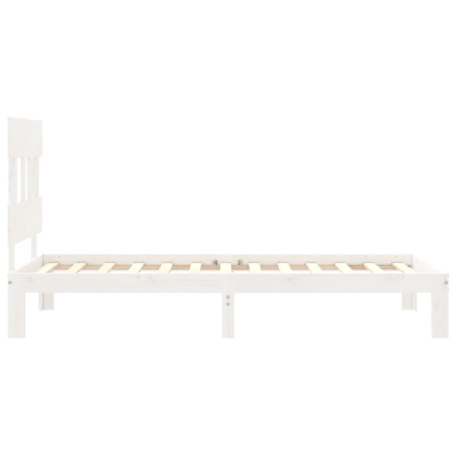 Giroletto con Testiera Bianco 100x200 cm in Legno Massello