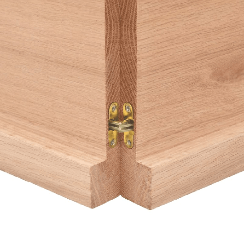 vidaXL Piano Tavolo Marrone Chiaro 140x60x4cm Rovere Massello Trattato