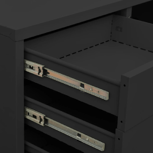 vidaXL Armadio per Ufficio Antracite 90x40x102 cm in Acciaio