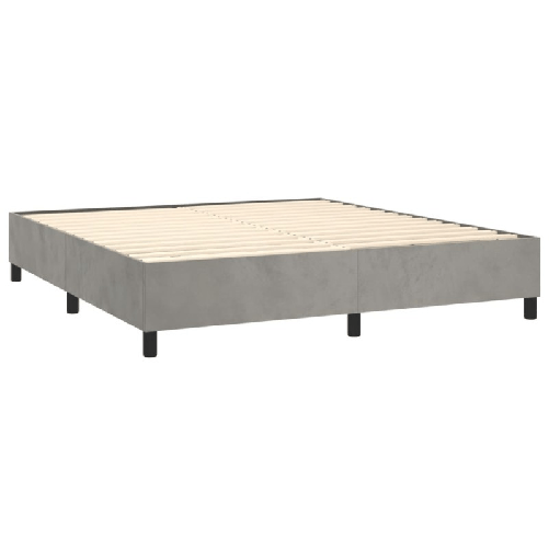 Giroletto a Molle Grigio Chiaro 200x200 cm in Velluto