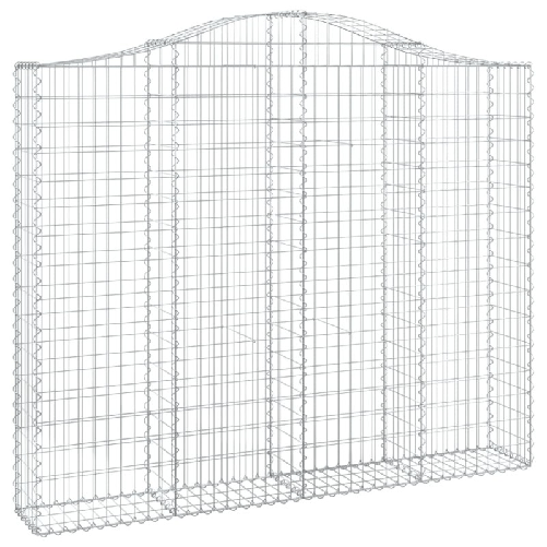 vidaXL Cesto Gabbione ad Arco 200x30x160/180 cm Ferro Zincato