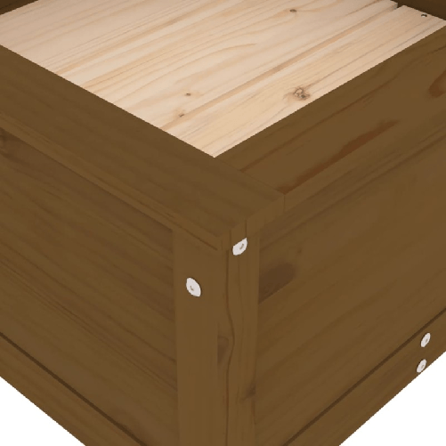 vidaXL Fioriera da Giardino Miele 82,5x82,5x39 cm Legno Massello Pino