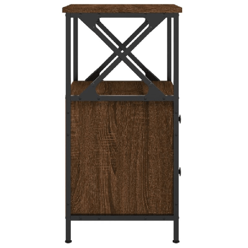 vidaXL Comodini 2 pz Rovere Marrone 34x35,5x70 cm in Legno ingegnerizzato
