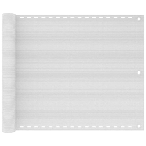 vidaXL Schermo Frangivista per Balcone Bianco 75x500 cm in HDPE