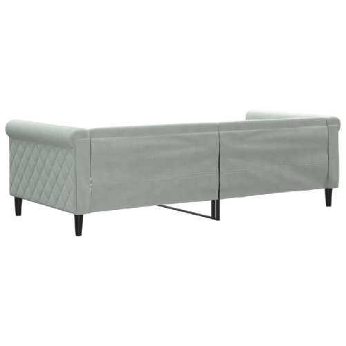 vidaXL Letto da Giorno Grigio Chiaro 90x200 cm in Velluto