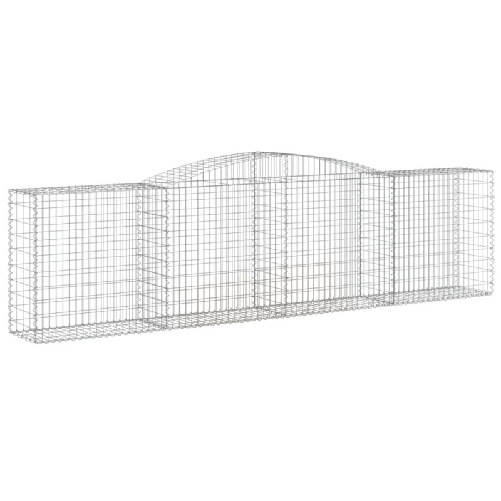 vidaXL Cesti Gabbioni ad Arco 2 pz 400x50x100/120 cm Ferro Zincato