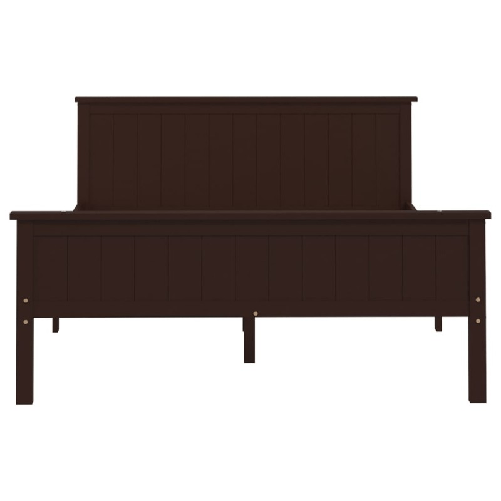 vidaXL Giroletto Marrone Scuro in Legno Massello di Pino 160x200 cm