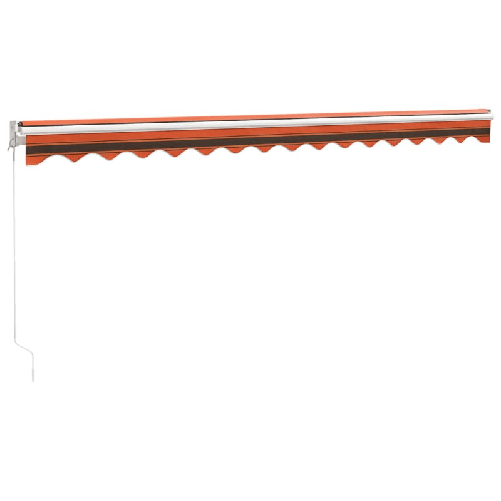 Tenda Sole Retrattile Arancione Marrone 4x3m Tessuto Alluminio