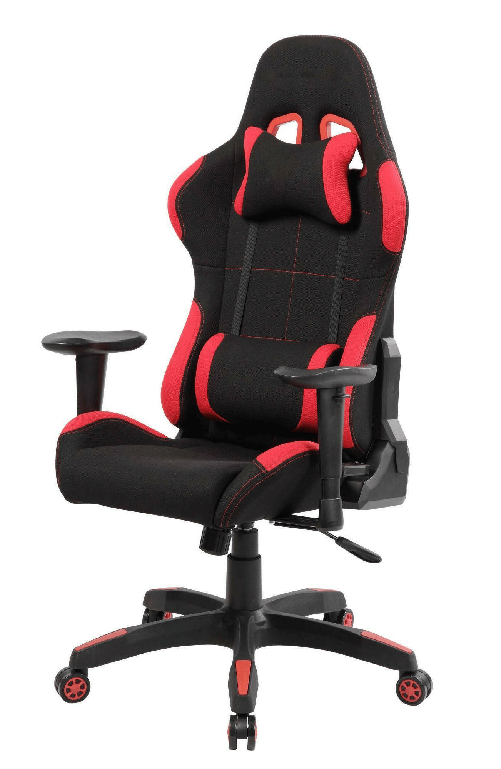 Dmora Sedia da gaming Daren, Poltrona da gaming adulto, Sedia da scrivania, 57x72h124/134 cm